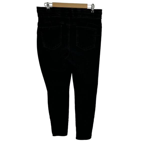 d. Jeans Womens Jeans Size 14W  Black Skinny Pull-On Grunge 90s Rocker Andro - Picture 2 of 12